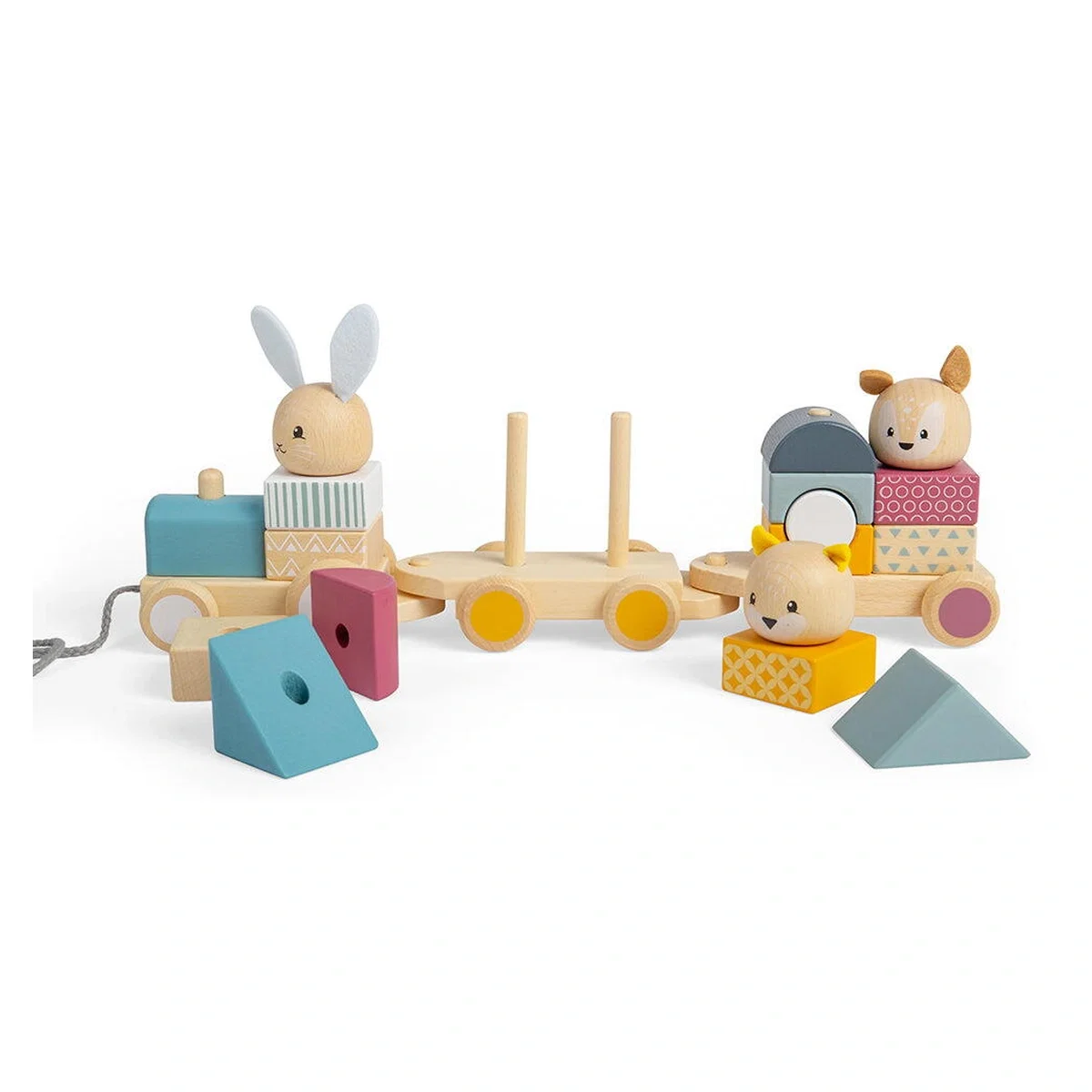 Trenulet cu forme - Animalute vesele BIGJIGS Toys 12 luni+ [7]