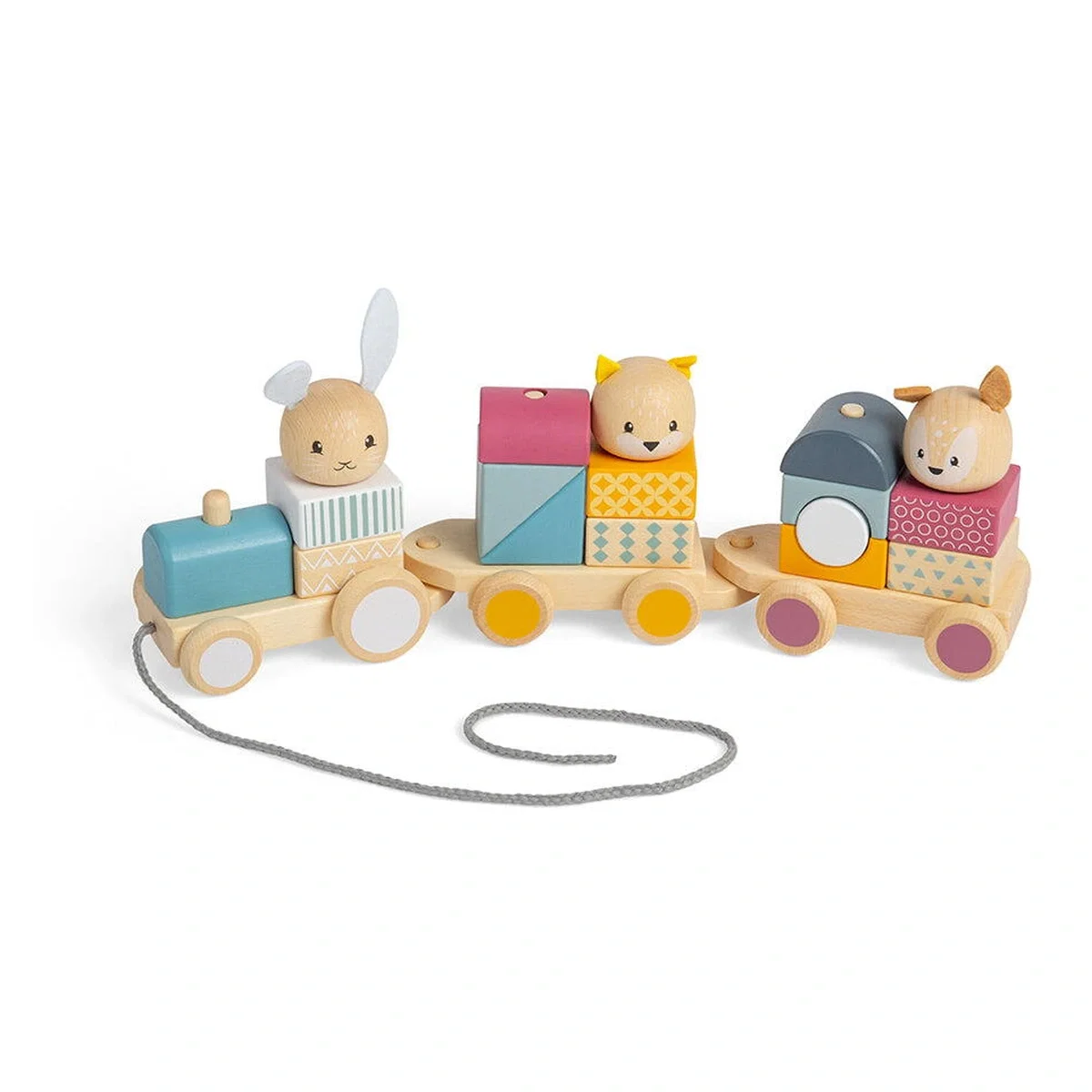 Trenulet cu forme - Animalute vesele BIGJIGS Toys 12 luni+ [2]