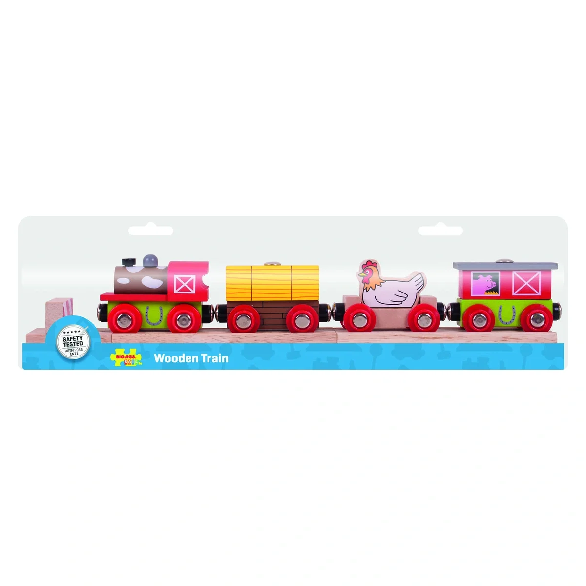 Trenuletul fermei vesele BIGJIGS Toys 3 ani+ [1]