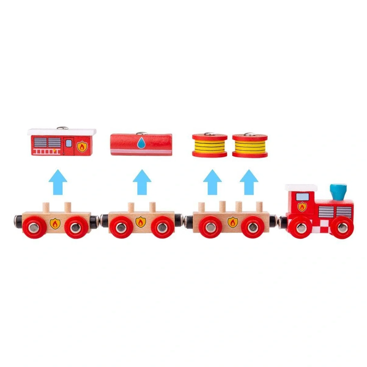 Trenuletul pompierilor BIGJIGS Toys 3 ani+ [2]