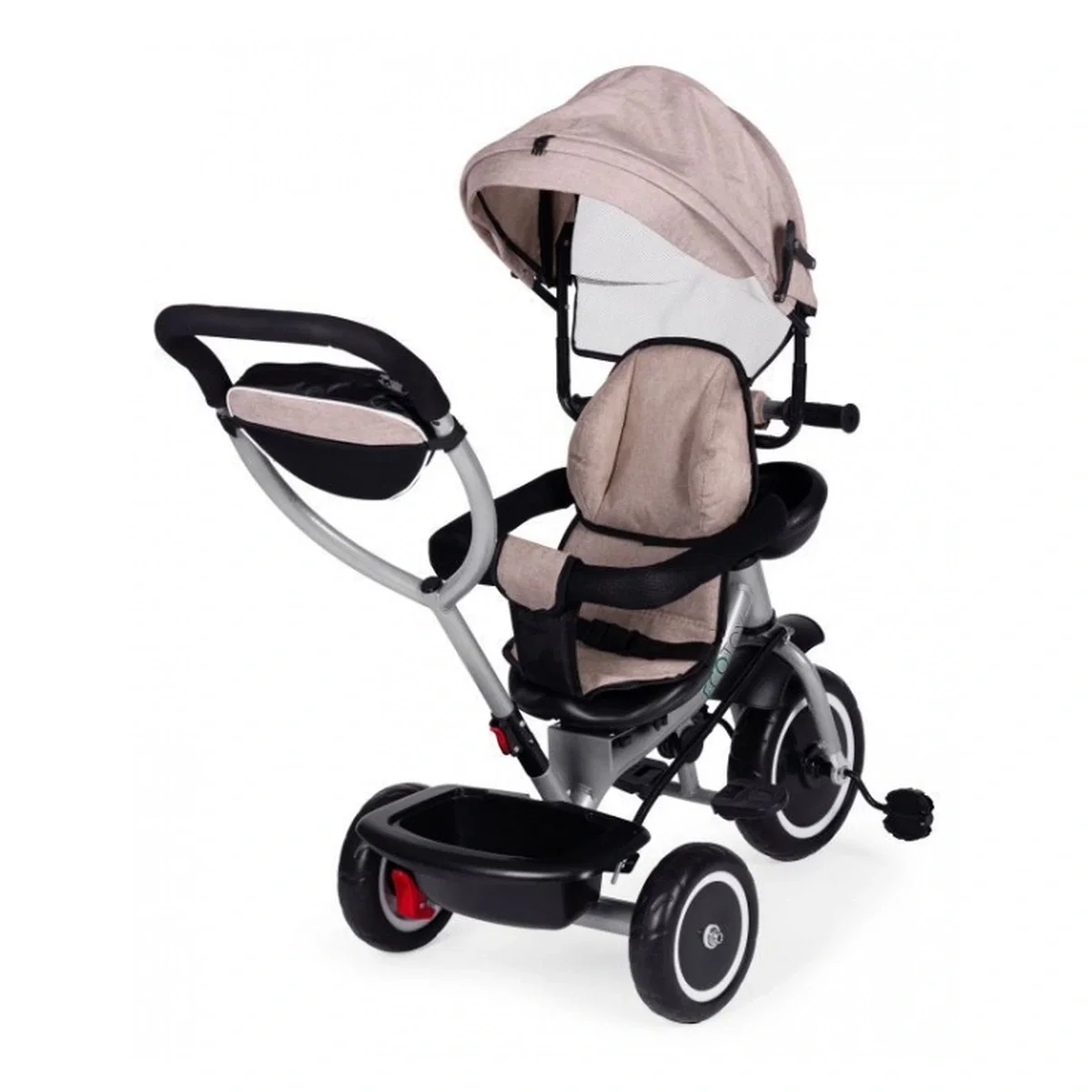 Tricicleta 2 in 1 , scaun rotativ 360°, Ecotoys WQL-066-52 - Bej 6 luni [3]