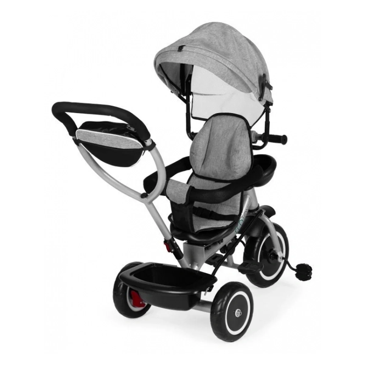 Tricicleta 2 in 1 , scaun rotativ 360°, Ecotoys WQL-066-52 - Gri 6 luni [3]