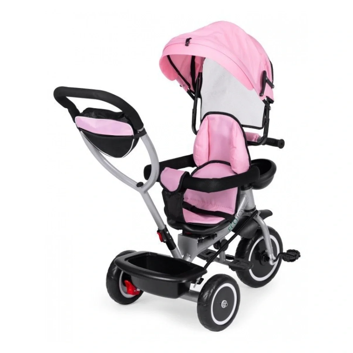 Tricicleta 2 in 1 , scaun rotativ 360°, Ecotoys WQL-066-52 - Roz 6 luni [3]