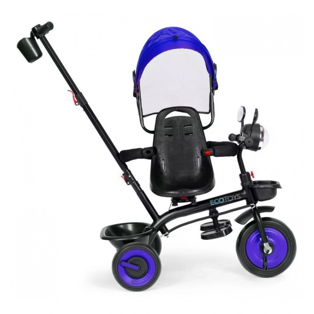 Tricicleta 3 in 1 , scaun rotativ 360°, roti din spuma EVA, Ecotoys WQL-066-51 - Albastru 6 luni [4]