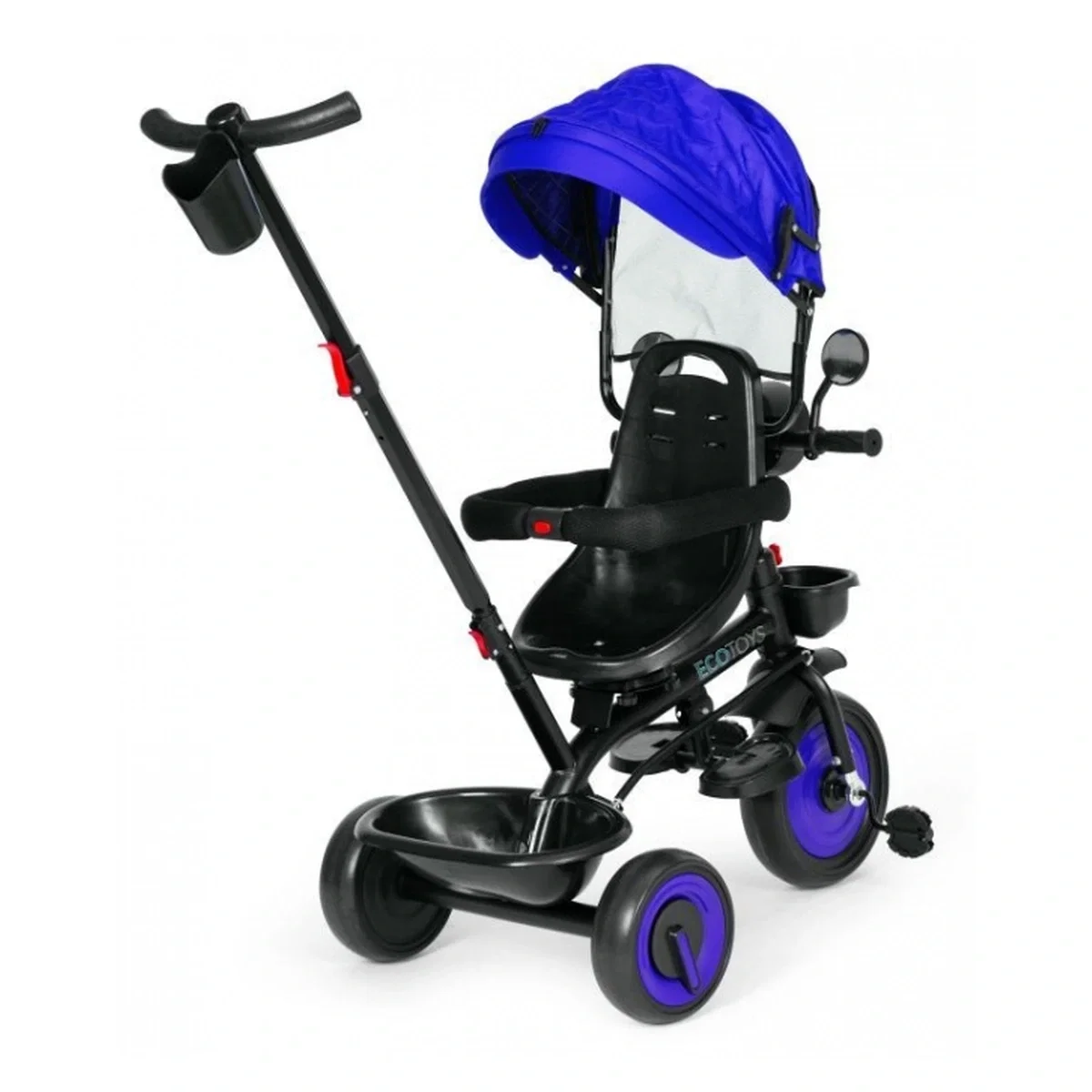 Tricicleta 3 in 1 , scaun rotativ 360°, roti din spuma EVA, Ecotoys WQL-066-51 - Albastru 6 luni [5]