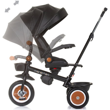 Tricicleta Chipolino Marathon, sezut rotativ, pozitii de inclinare, Obsidian [7]