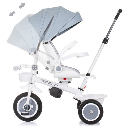 Tricicleta Chipolino Marathon, sezut rotativ, pozitii de inclinare, Ash grey [7]