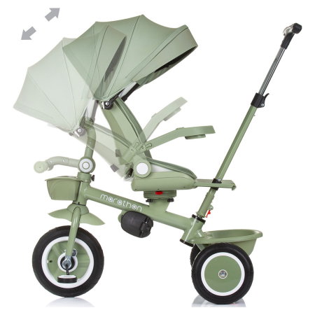 Tricicleta Chipolino Marathon, sezut rotativ, pozitii de inclinare, Pastel green [7]