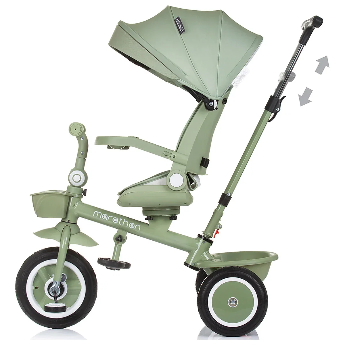 Tricicleta Chipolino Marathon, sezut rotativ, pozitii de inclinare, Pastel green [3]