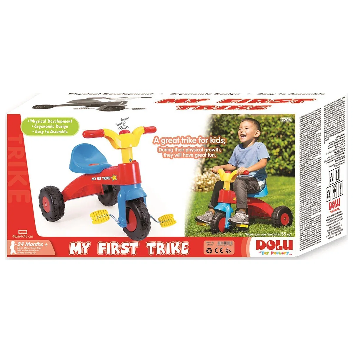 Tricicleta copii - Colorata DOLU 2 ani+ [1]