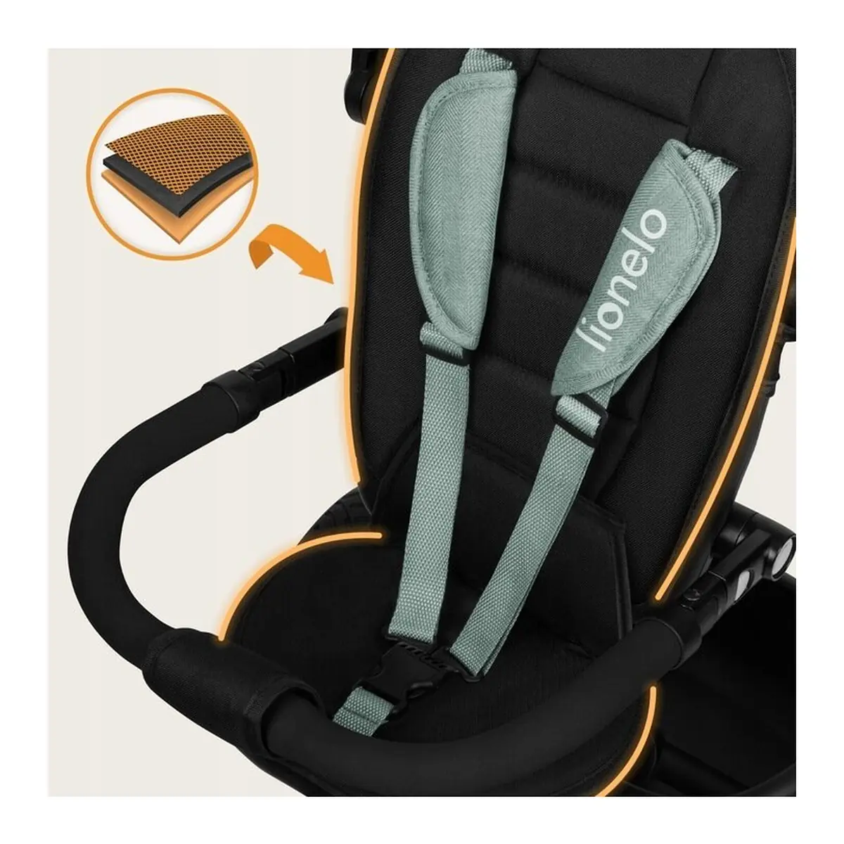 Tricicleta copii, Lionelo, Berry, 2 in 1, Multifunctionala, Scaun reversibil, Rotire 360 grade, Verde 9 luni [31]