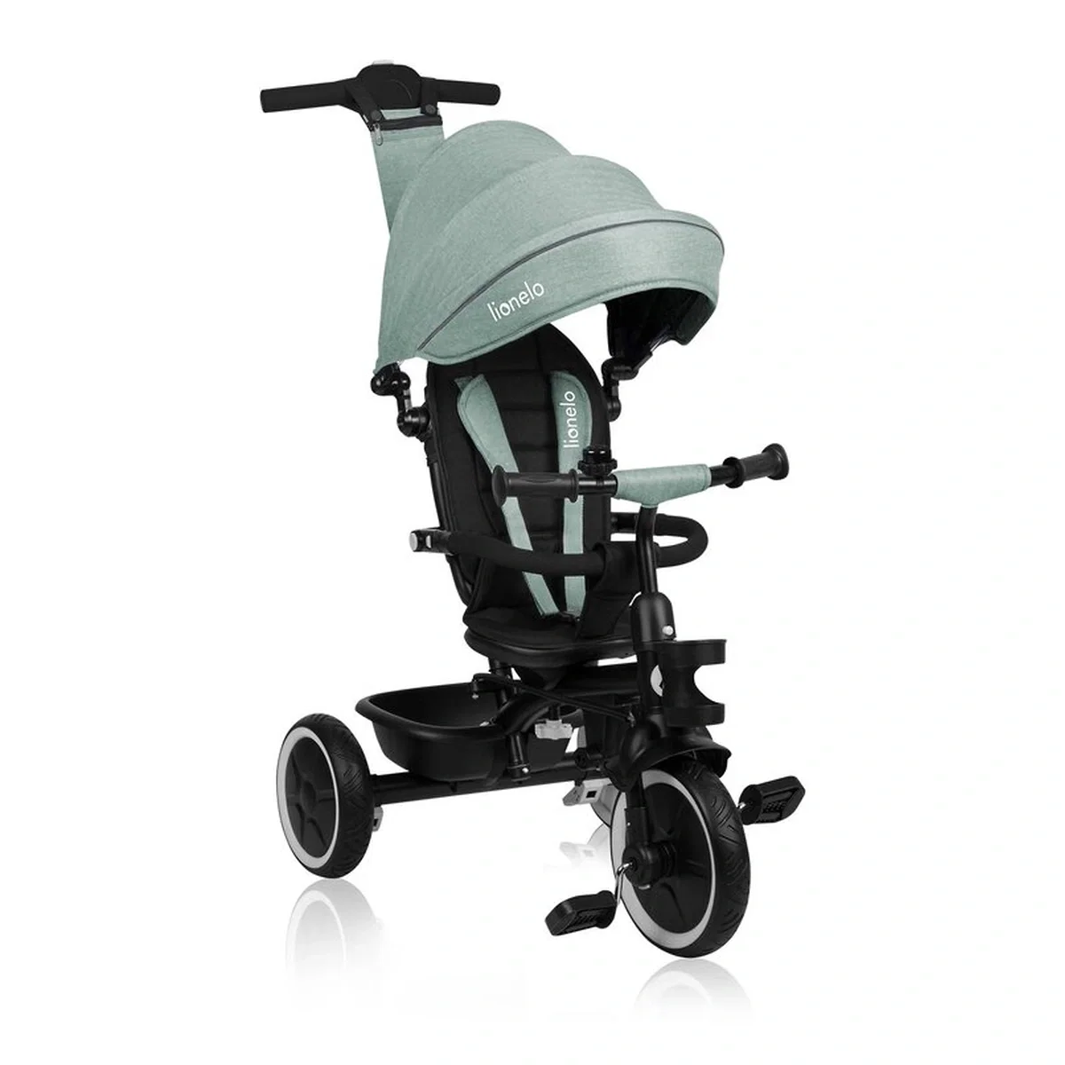 Tricicleta copii, Lionelo, Berry, 2 in 1, Multifunctionala, Scaun reversibil, Rotire 360 grade, Verde 9 luni [3]
