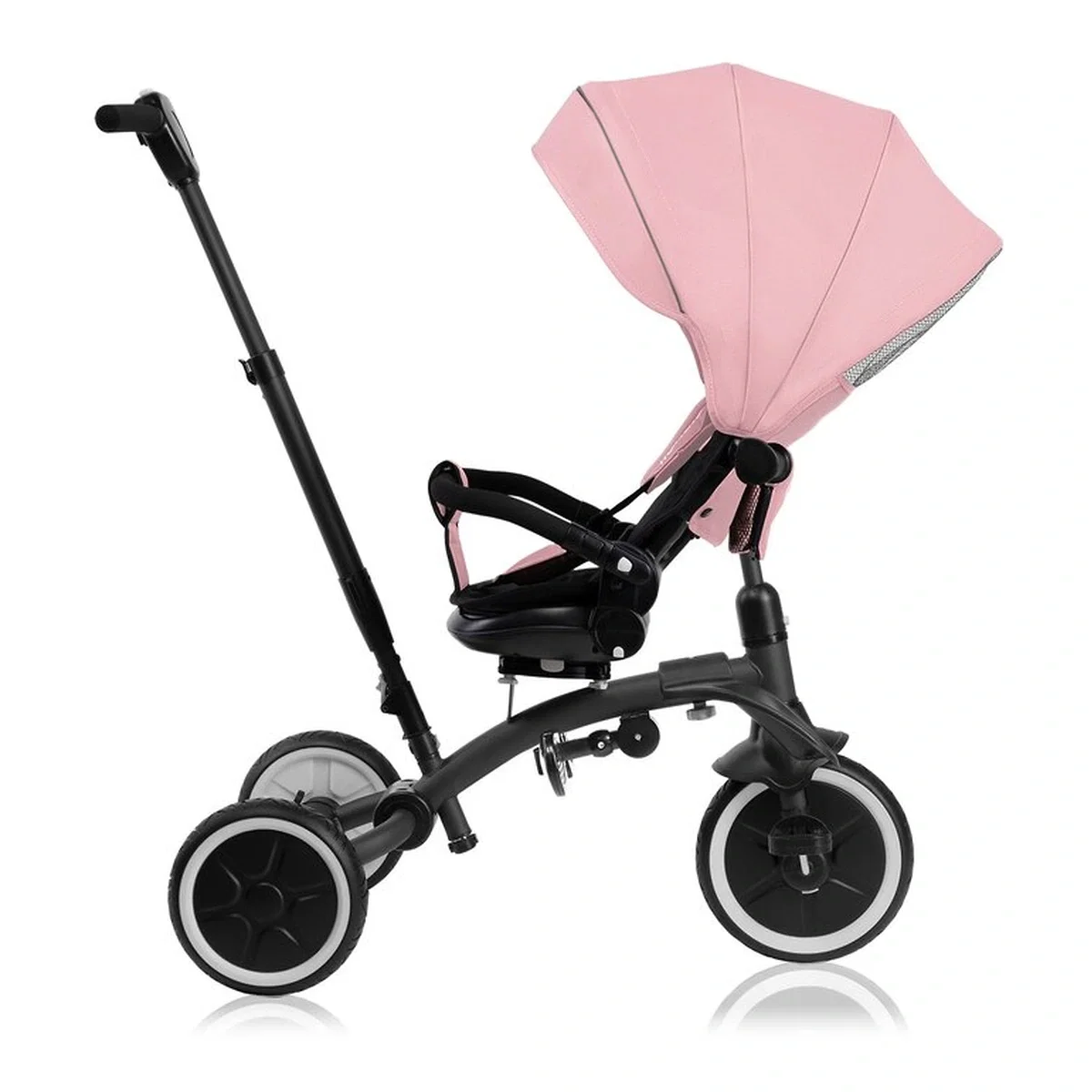 Tricicleta copii, Lionelo, Tris Plus, Ultrapliabila, Scaun reversibil, Pink rose 9 luni [14]