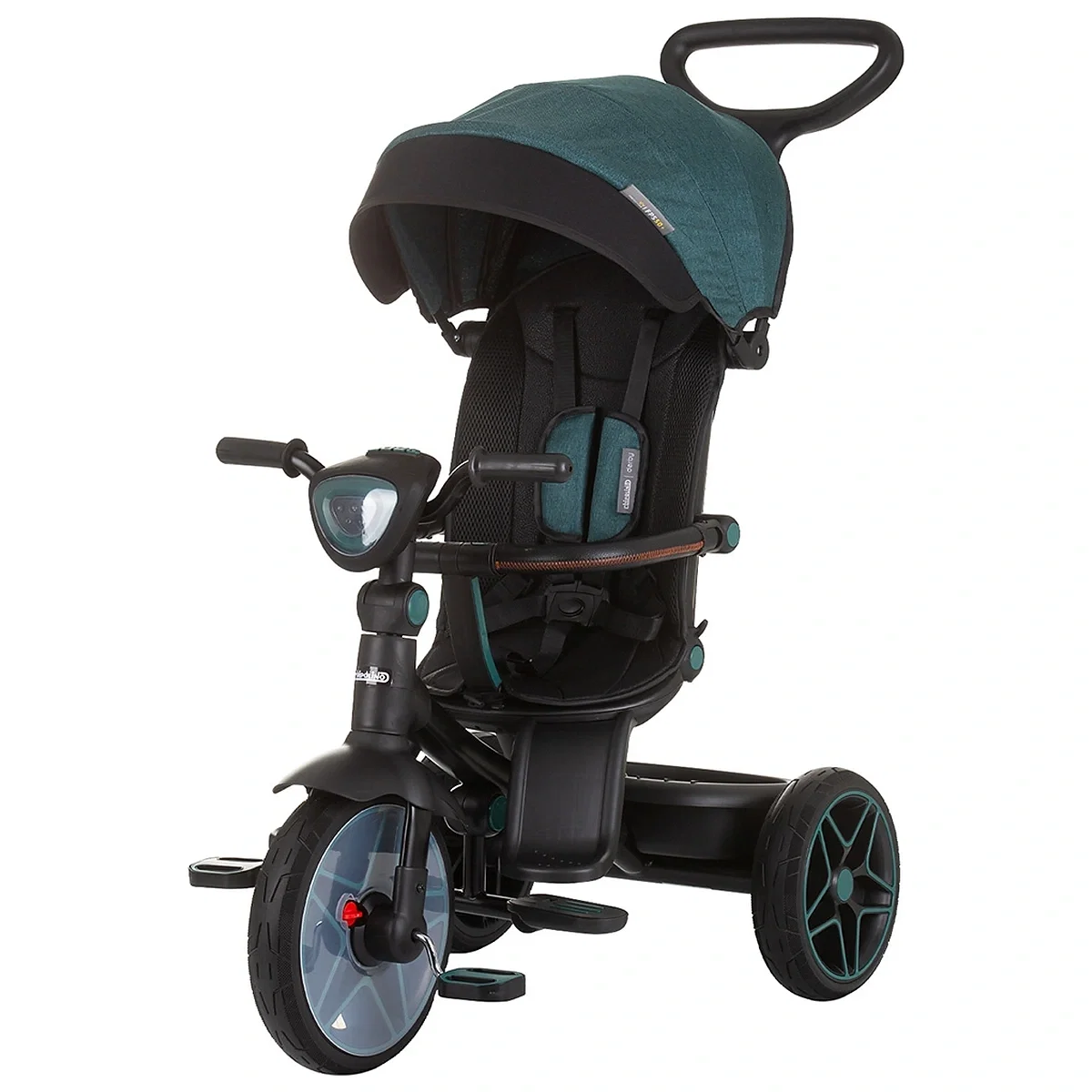 Triciclete copii - Tricicleta cu copertina si sezut reversibil Chipolino Derby teal 5 ani