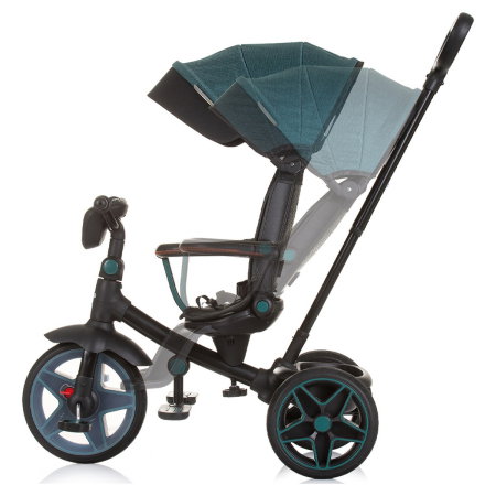 Tricicleta cu copertina si sezut reversibil Chipolino Derby teal 5 ani [3]