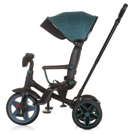 Tricicleta cu copertina si sezut reversibil Chipolino Derby teal 5 ani [2]