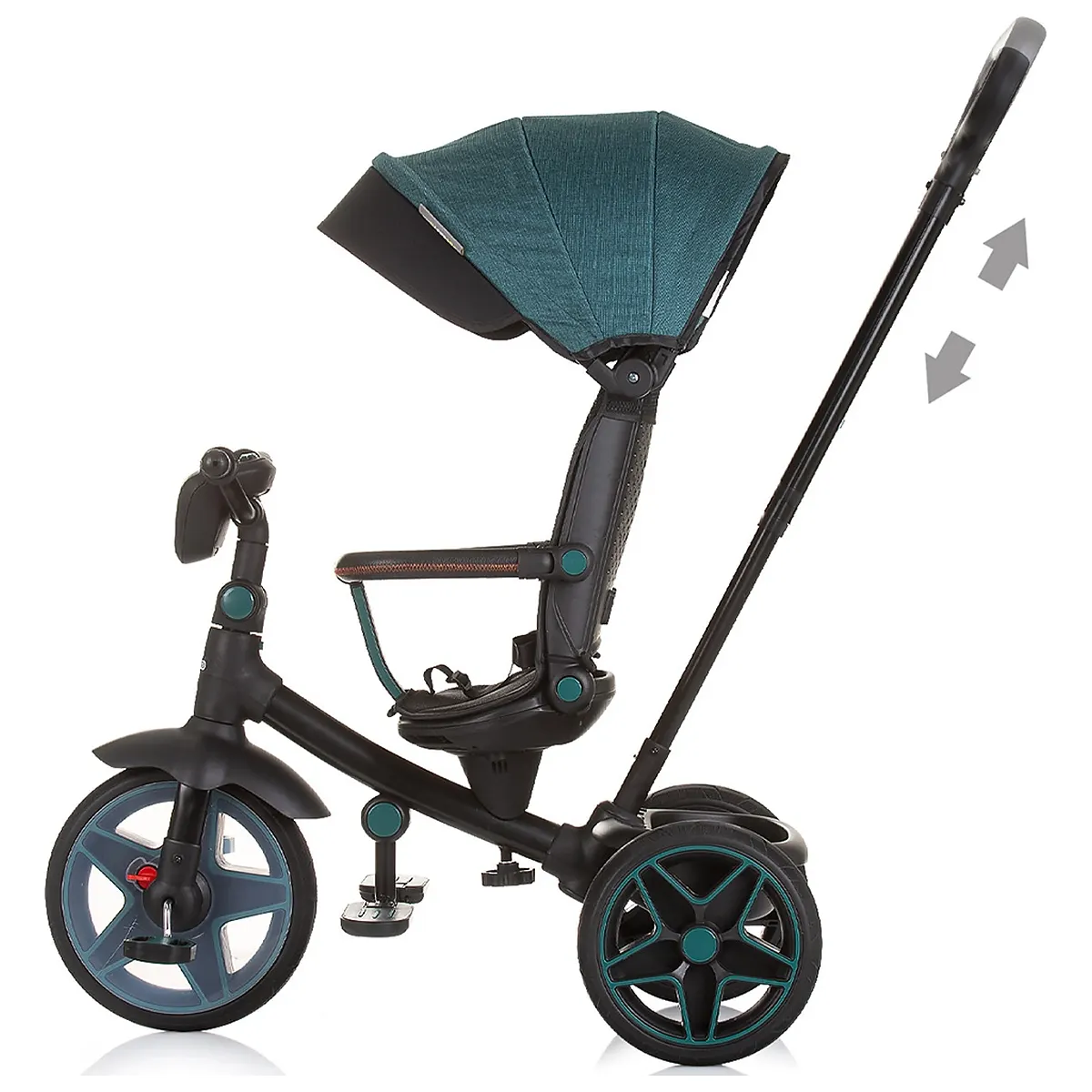 Tricicleta cu copertina si sezut reversibil Chipolino Derby teal 5 ani [1]