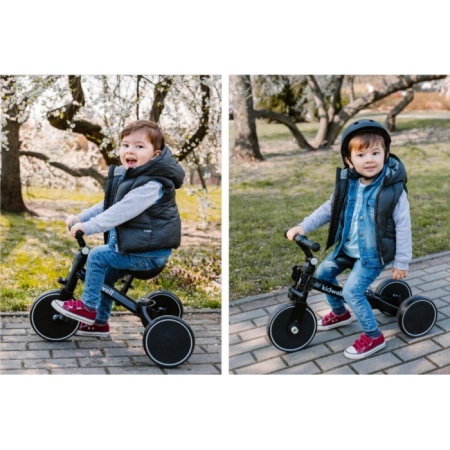 Tricicleta cu pedale 3 in 1 Kidwell Pico - Total Black 2 ani+ [14]
