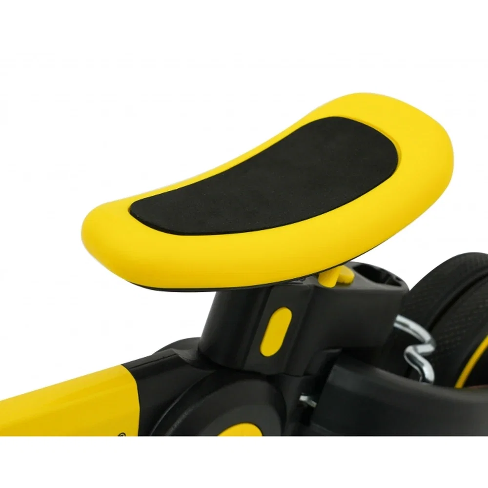 Tricicleta cu pedale 3 in 1 si roti din cauciuc SporTrike - Galben [5]