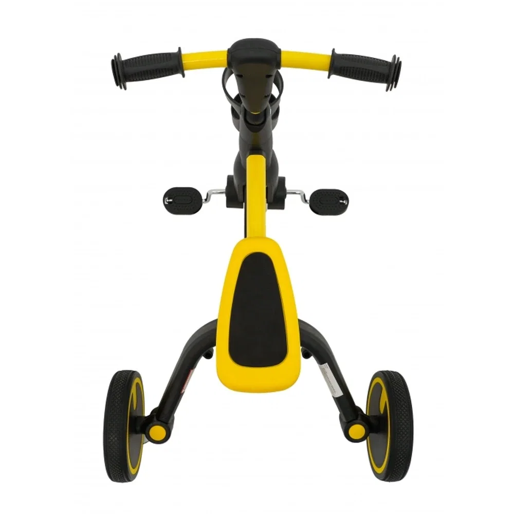 Tricicleta cu pedale 3 in 1 si roti din cauciuc SporTrike - Galben [16]
