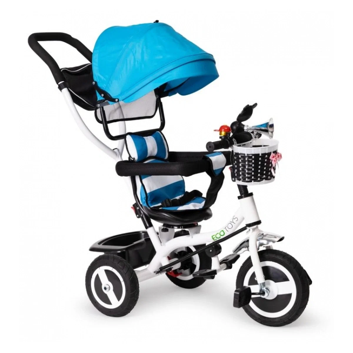 Triciclete copii - Tricicleta cu sezut rotativ Ecotoys JM-066-9L - Albastru 5 ani
