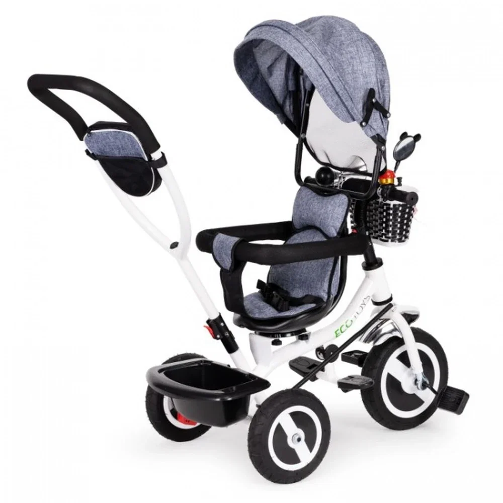 Tricicleta cu sezut rotativ Ecotoys JM-066-9L - Gri 5 ani [4]