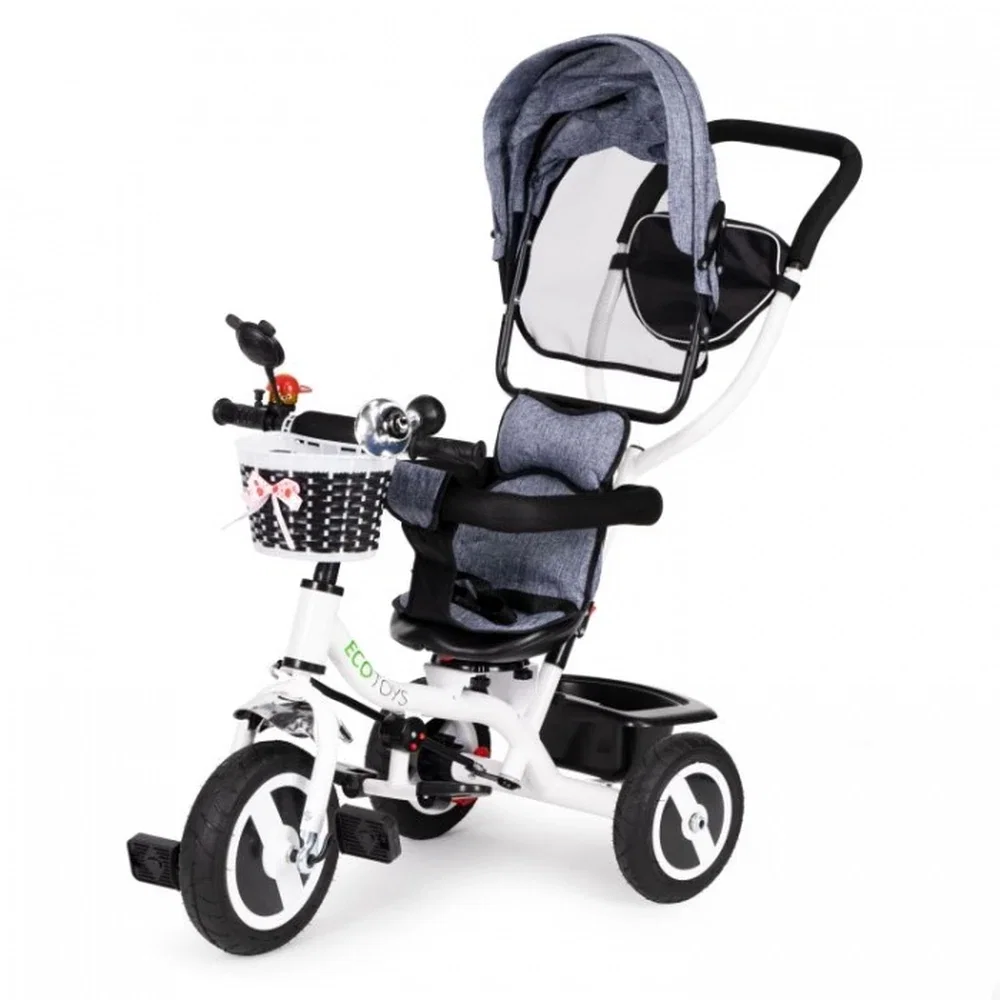Tricicleta cu sezut rotativ Ecotoys JM-066-9L - Gri 5 ani [1]
