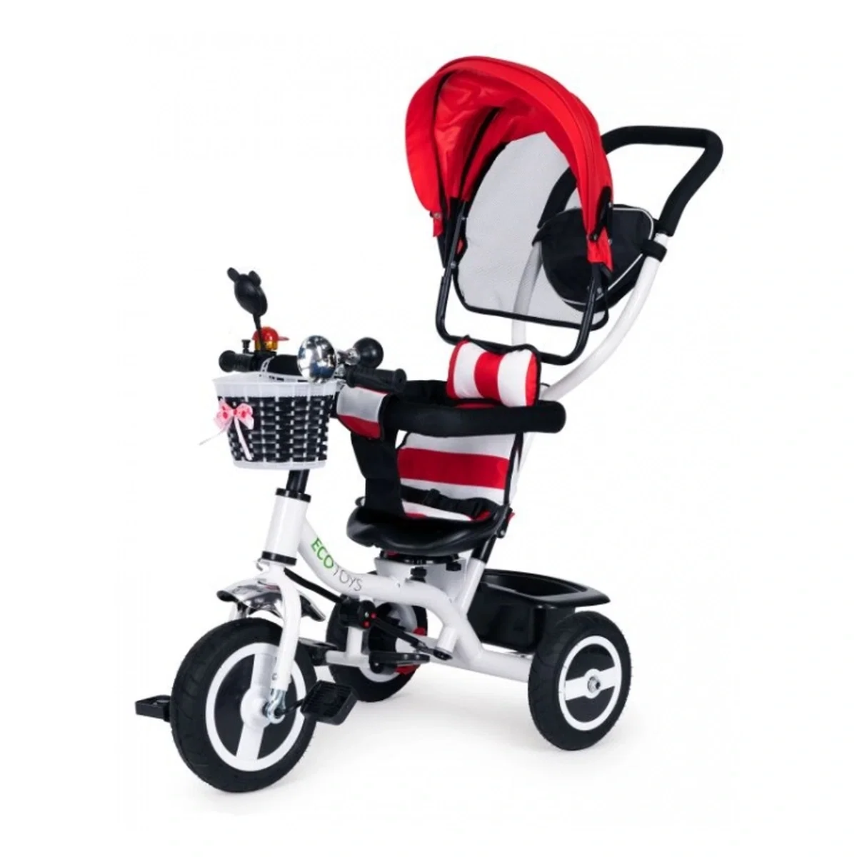 Tricicleta cu sezut rotativ Ecotoys JM-066-9L - Rosu 5 ani [6]