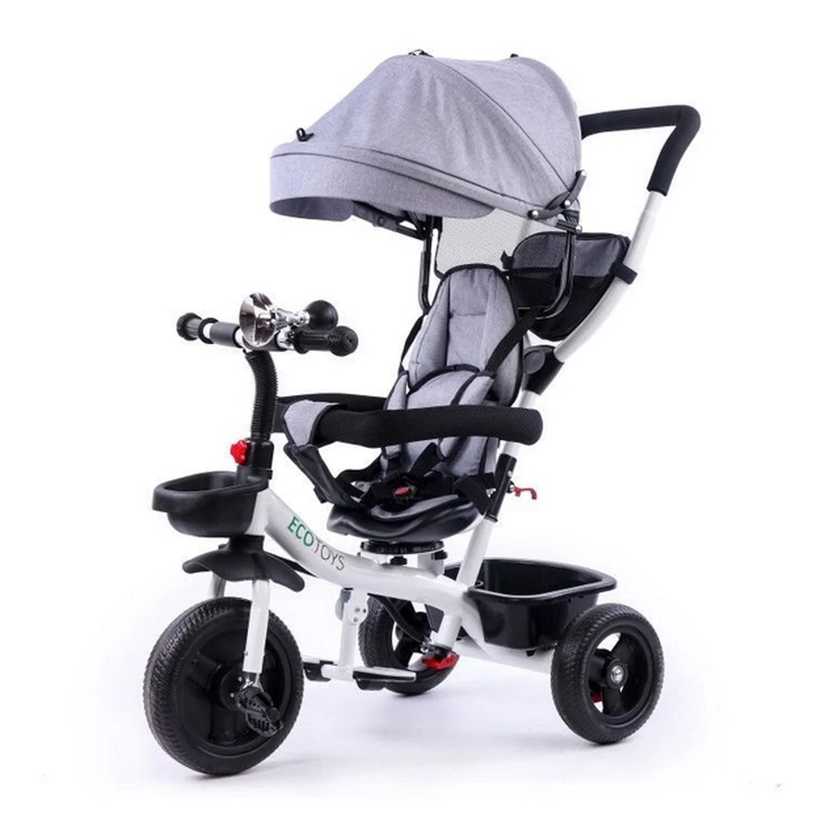 Triciclete copii - Tricicleta Ecotoys, functie rotire 360° - Gri 6 luni