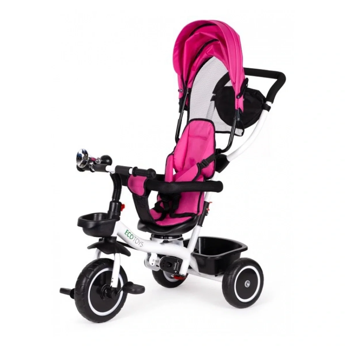 Triciclete copii - Tricicleta Ecotoys, functie rotire 360° - Roz 6 luni