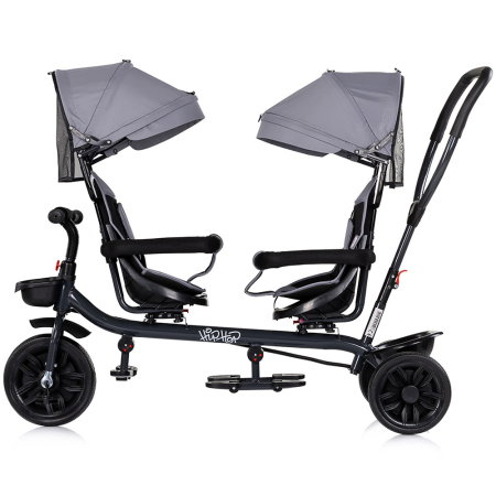 Tricicleta gemeni Chipolino Hip Hop, sezuturi rotative, Platinum [2]
