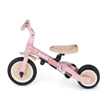 Tricicleta, Petite&Mars, Turbo, Editie limitata, 5 in 1, Multifunctionala, Vehicul de impins, Bicicleta cu/fara pedale, Cu maner de ghidaj, Detasabil, Roti din cauciuc, Pana la 25 kg, 1.5-5 ani, Rosy  [8]