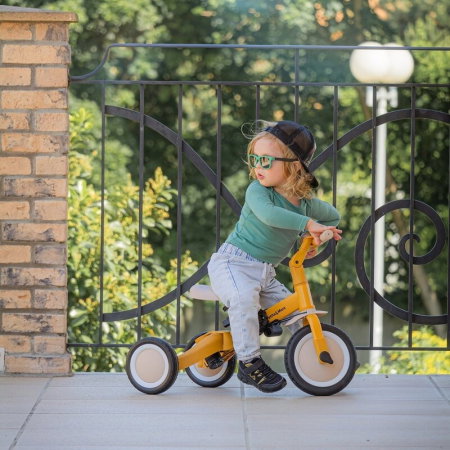 Tricicleta, Petite&Mars, Turbo, Editie limitata, 5 in 1, Multifunctionala, Vehicul de impins, Bicicleta cu/fara pedale, Cu maner de ghidaj, Detasabil, Roti din cauciuc, Pana la 25 kg, 1.5-5 ani, Rosy  [30]