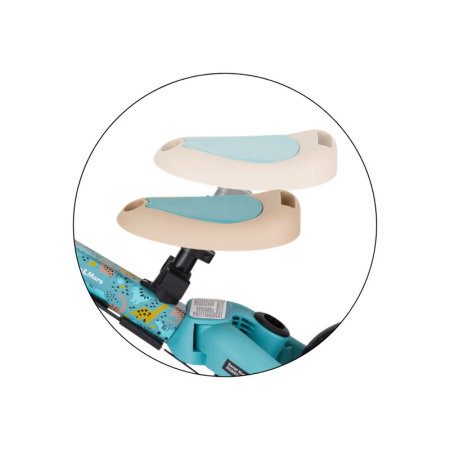 Tricicleta, Petite&Mars, Turbo, Editie limitata, 5 in 1, Multifunctionala, Vehicul de impins, Bicicleta cu/fara pedale, Cu maner de ghidaj, Detasabil, Roti din cauciuc, Pana la 25 kg, 1.5-5 ani, Dino [14]