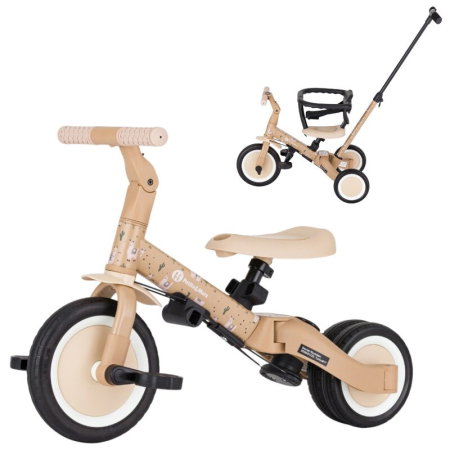 Biciclete copii - Tricicleta, Petite&Mars, Turbo, Editie limitata, 5 in 1, Multifunctionala, Vehicul de impins, Bicicleta cu/fara pedale, Cu maner de ghidaj, Detasabil, Roti din cauciuc, Pana la 25 kg, 1.5-5 ani, Llama