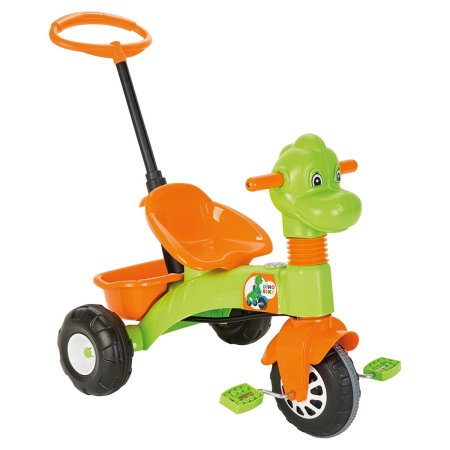 Triciclete copii - Tricicleta Pilsan Dino green cu maner 3 ani