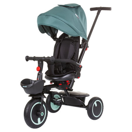 Triciclete copii - Tricicleta pliabila Chipolino Quick Fold cu sezut reversibil, Aloe 5 ani