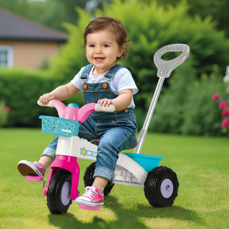 Tricicleta roz cu maner - My first trike [1]