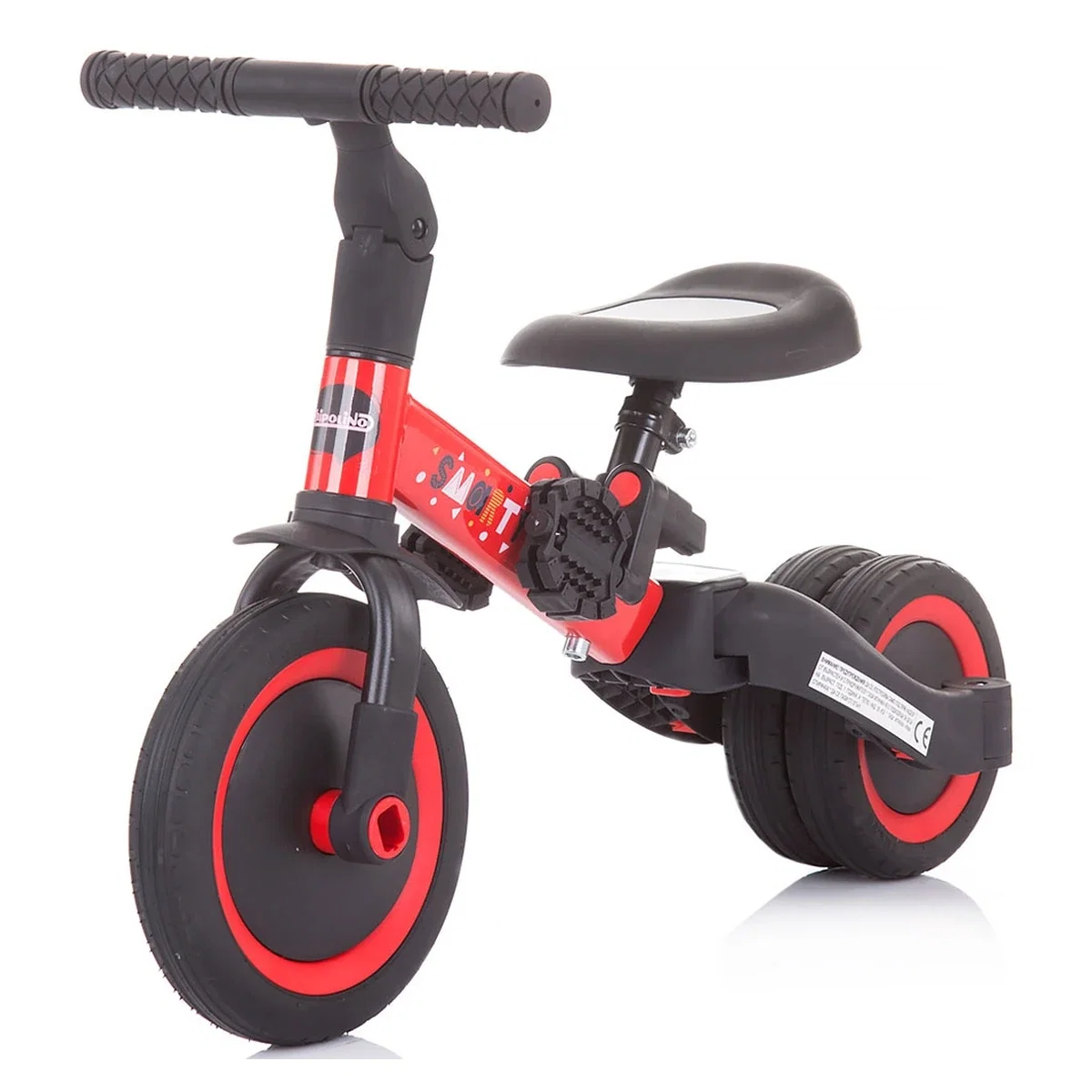 Tricicleta si bicicleta Chipolino Smarty 2 in 1 red 1 an [1]