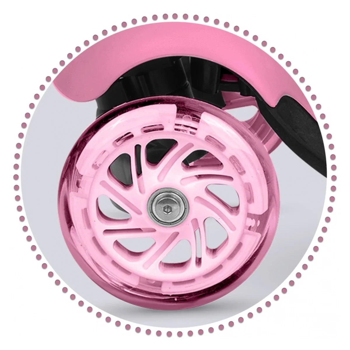 Trotineta 3 in 1 cu roti cu LED Ricokids Todi - Roz 3 ani+ [6]