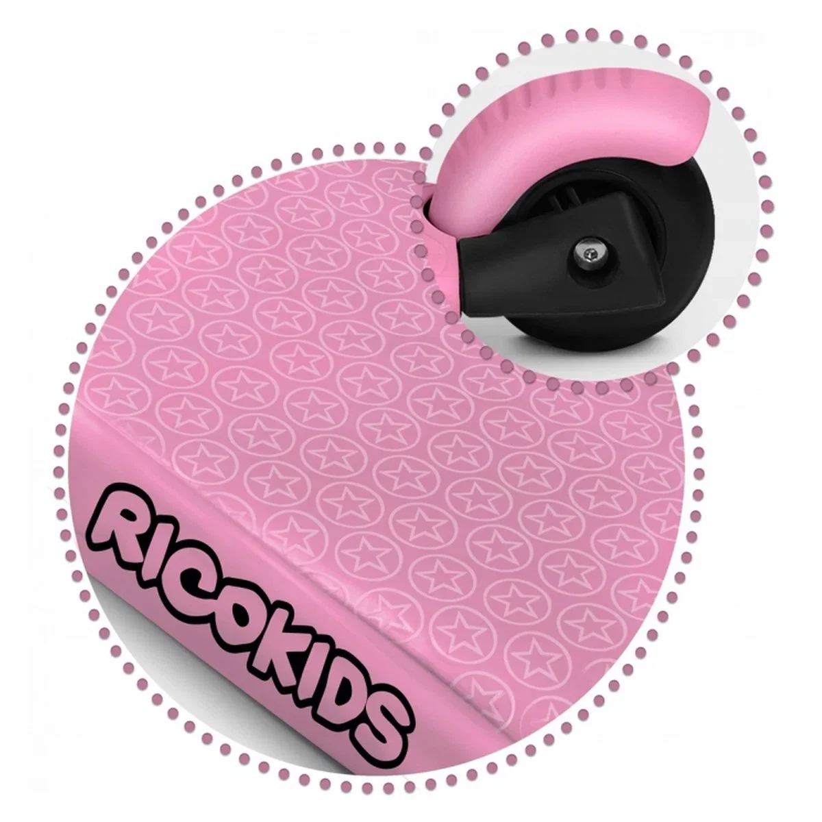 Trotineta 3 in 1 cu roti cu LED Ricokids Todi - Roz 3 ani+ [7]