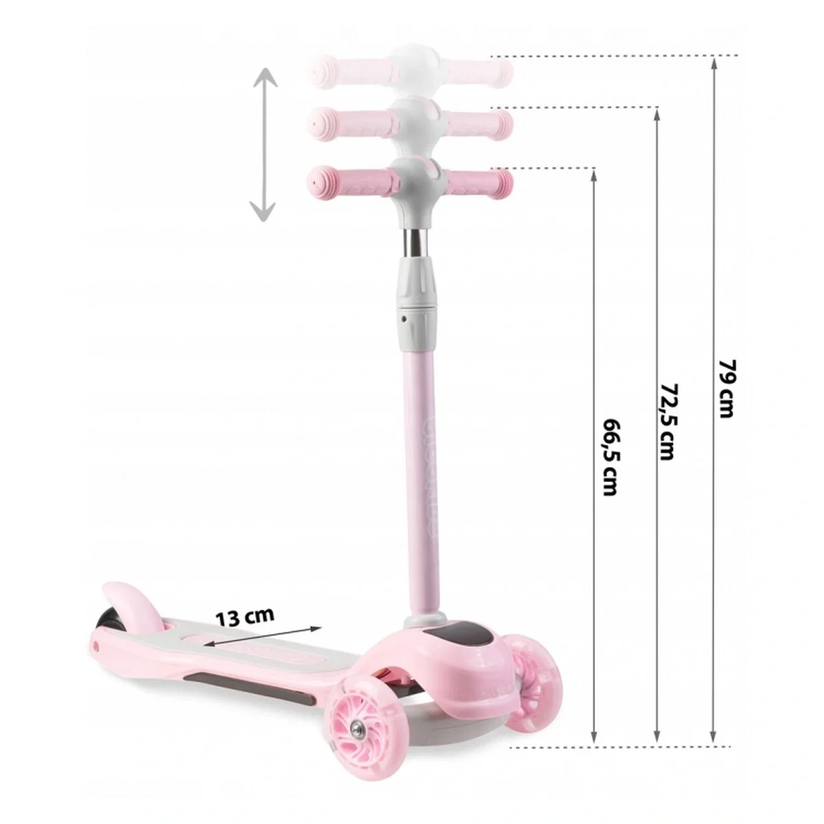 Trotineta cu roti cu LED Ricokids Piko - Roz [5]