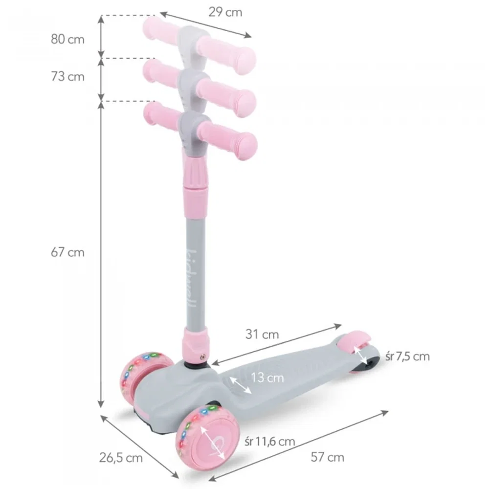 Trotineta Kidwell JAX - Gray Pink 3 ani+ [3]