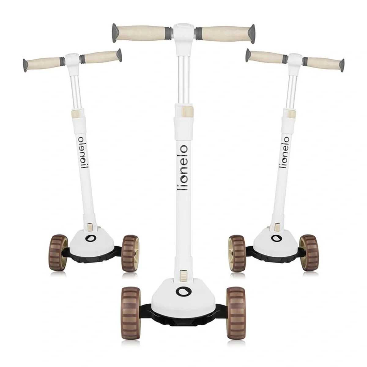 Trotineta, Lionelo, Franky, Pliabila, Pana la 50 kg, Sezut detasabil, Roti cu LED, 12 luni+, Beige [10]
