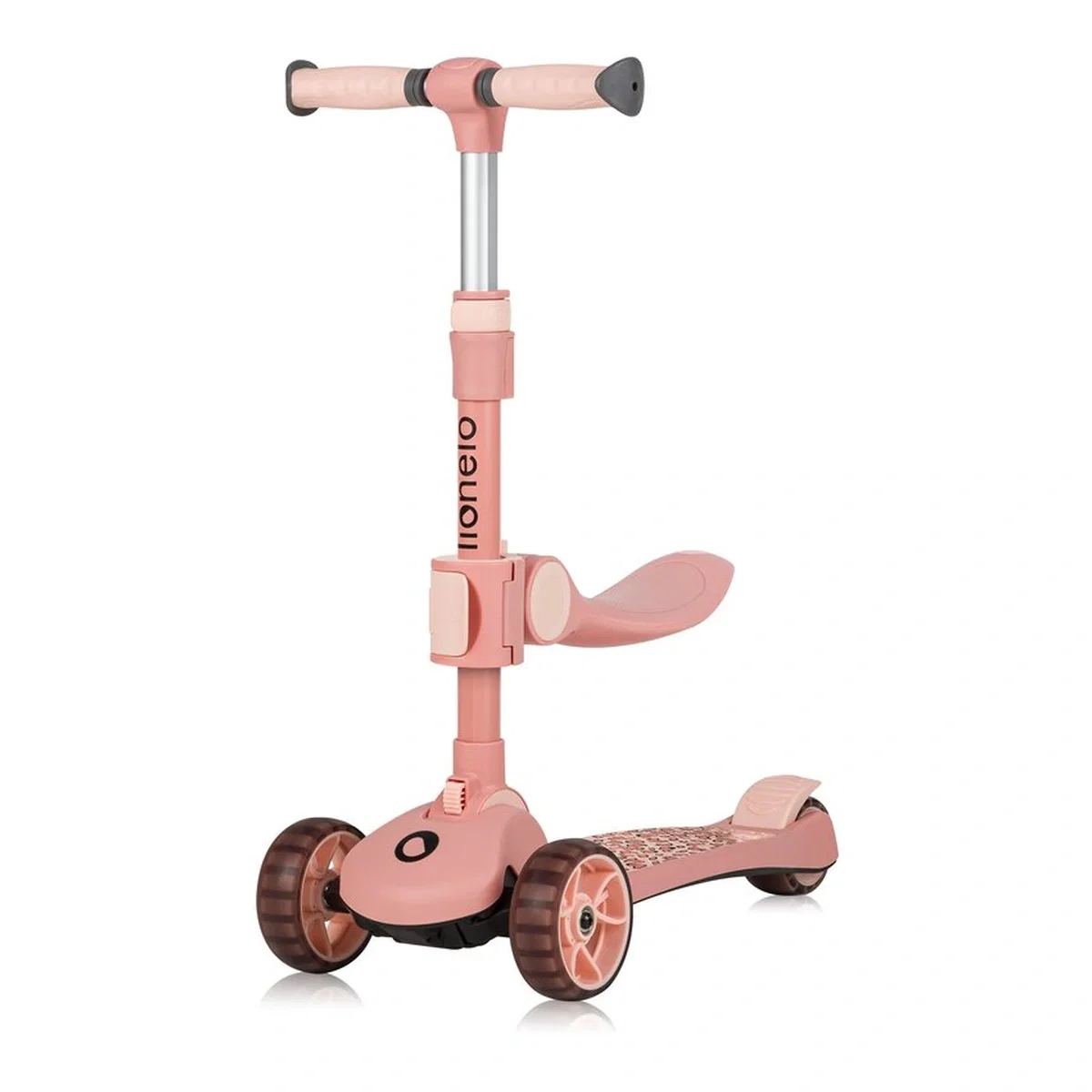 Trotineta, Lionelo, Franky, Pliabila, Pana la 50 kg, Sezut detasabil, Roti cu LED, 12 luni+, Pink Rose [2]