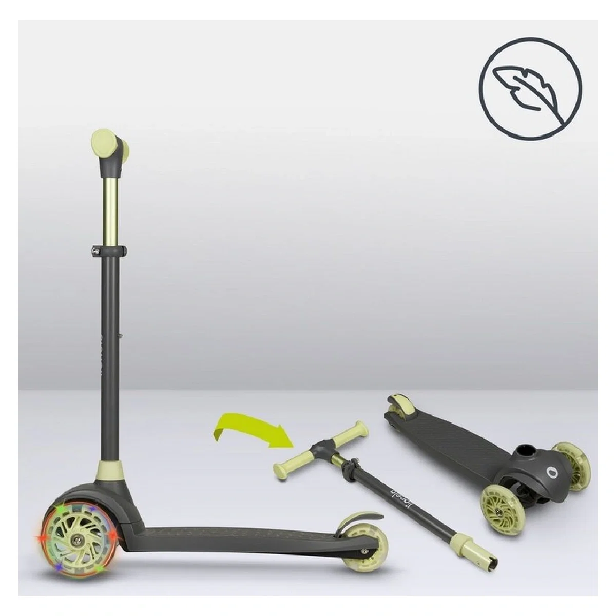 Trotineta, Lionelo, Jessy, Pana la 50 Kg, lumini LED, 3 ani+, Verde [27]