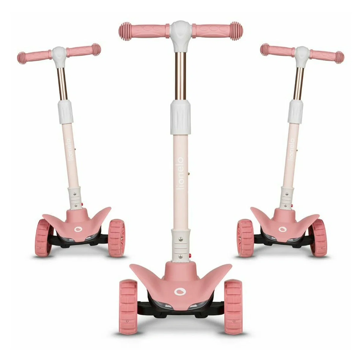 Trotineta, Lionelo, Timy, Copii, Ultrapliabila, Pana la 50 Kg, lumini LED, 23 ani+, Roz [16]