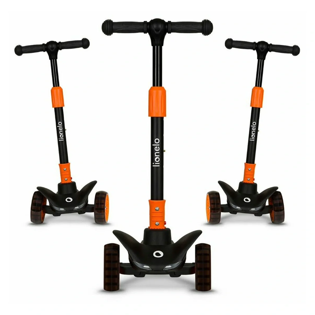 Trotineta, Lionelo, Timy, Copii, Ultrapliabila, Pana la 50 Kg, Lumini LED, 3 ani+, Portocaliu/Negru [16]