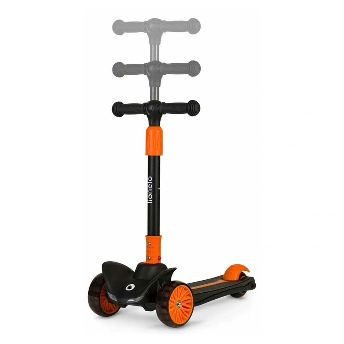 Trotineta, Lionelo, Timy, Copii, Ultrapliabila, Pana la 50 Kg, Lumini LED, 3 ani+, Portocaliu/Negru [9]
