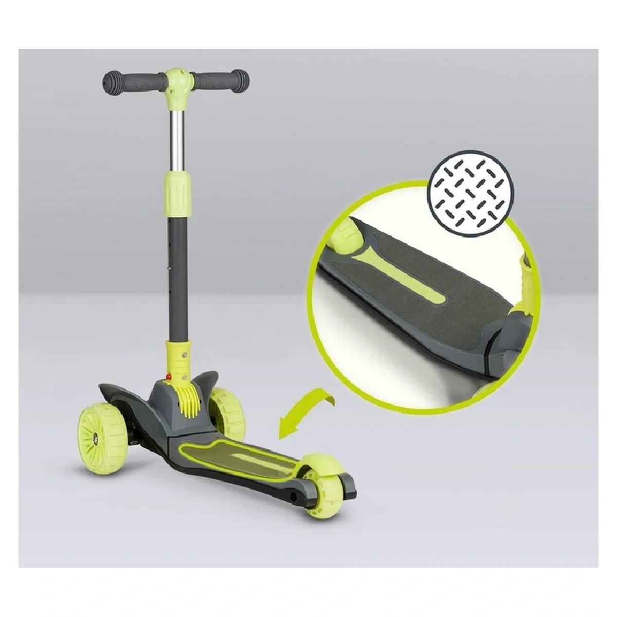Trotineta, Lionelo, Timy, Copii, Ultrapliabila, Pana la 50 Kg, lumini LED, 3 ani+, Verde [28]